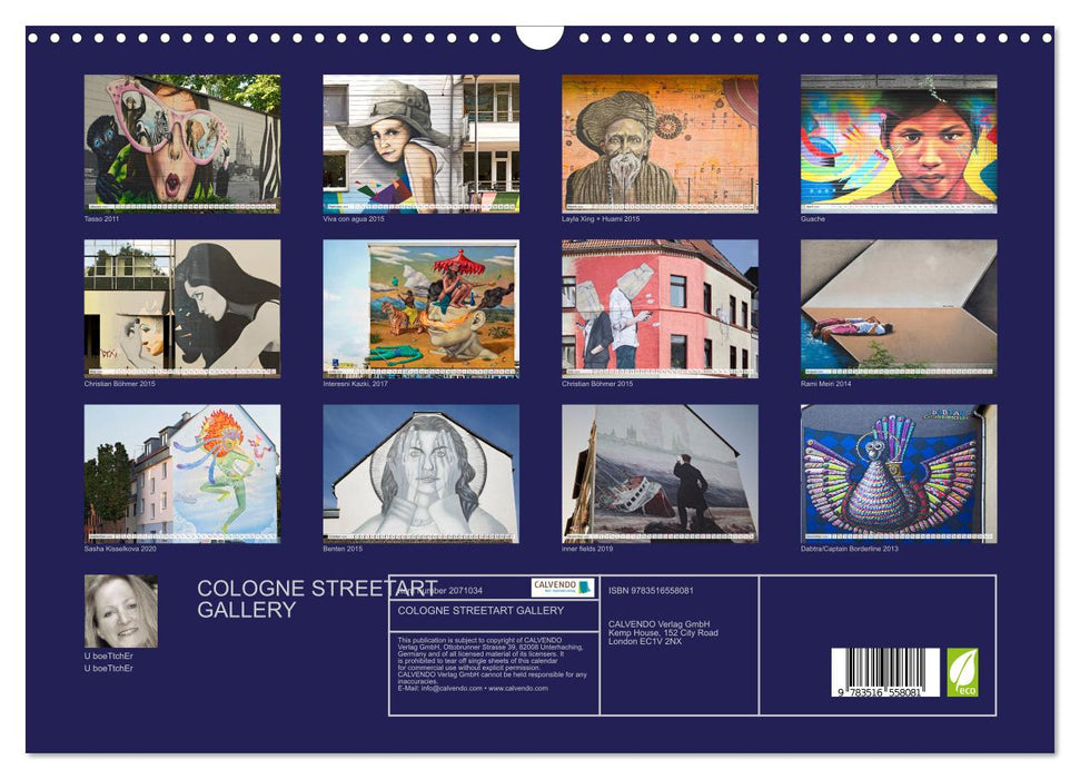 COLOGNE STREETART GALLERY (CALVENDO Monthly Calendar 2026)