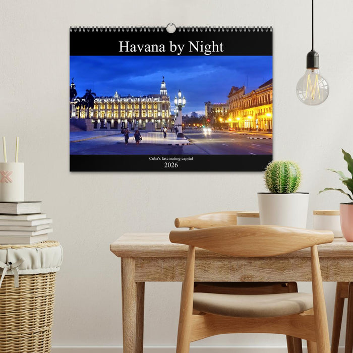 Havana by Night - Cuba's fascinating capital (CALVENDO Monthly Calendar 2026)