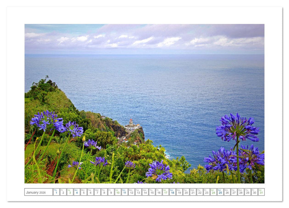 Archipelago of the Azores in the North Atlantic Ocean (CALVENDO Monthly Calendar 2026)