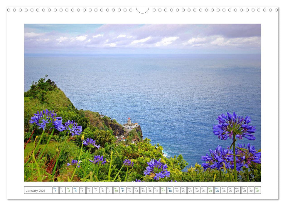 Archipelago of the Azores in the North Atlantic Ocean (CALVENDO Monthly Calendar 2026)