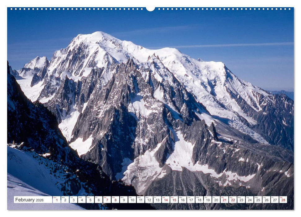 A trip to the roof of Europe. The Mont-Blanc massiv (CALVENDO Monthly Calendar 2026)