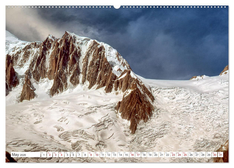 A trip to the roof of Europe. The Mont-Blanc massiv (CALVENDO Monthly Calendar 2026)