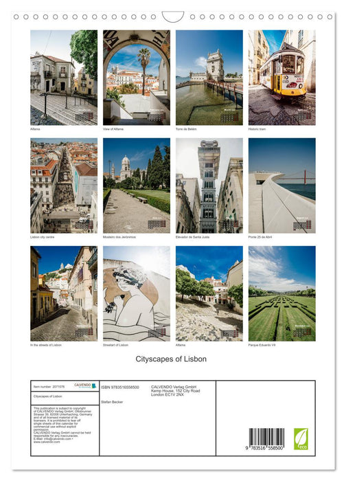 Cityscapes of Lisbon (CALVENDO Monthly Calendar 2026)