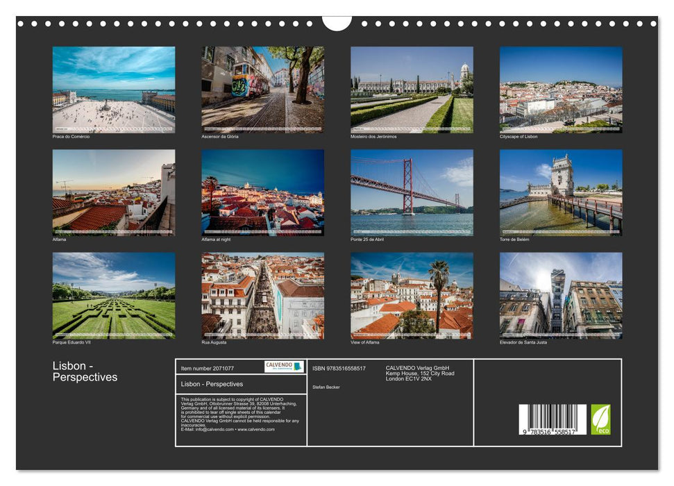 Lisbon - Perspectives (CALVENDO Monthly Calendar 2026)