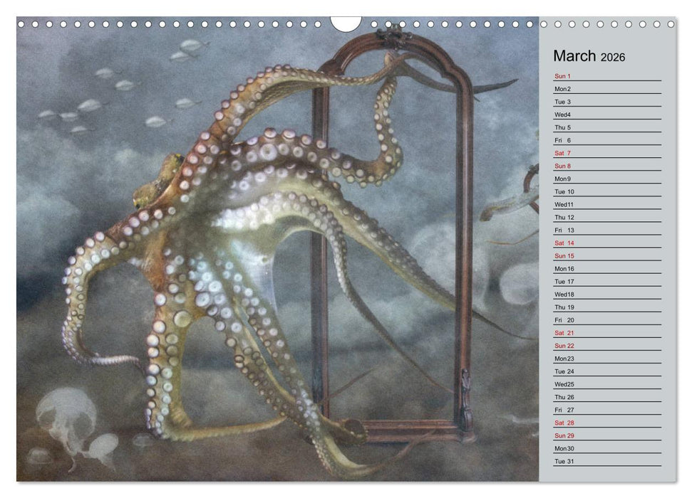 Fractalized creatures (CALVENDO Monthly Calendar 2026)