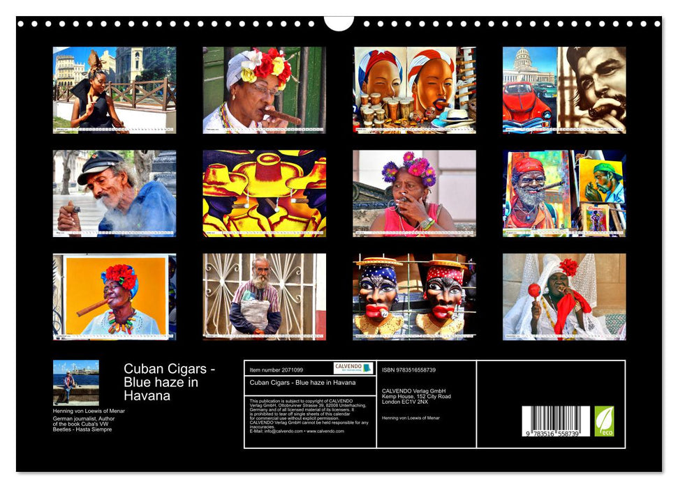 Cuban Cigars - Blue haze in Havana (CALVENDO Monthly Calendar 2026)