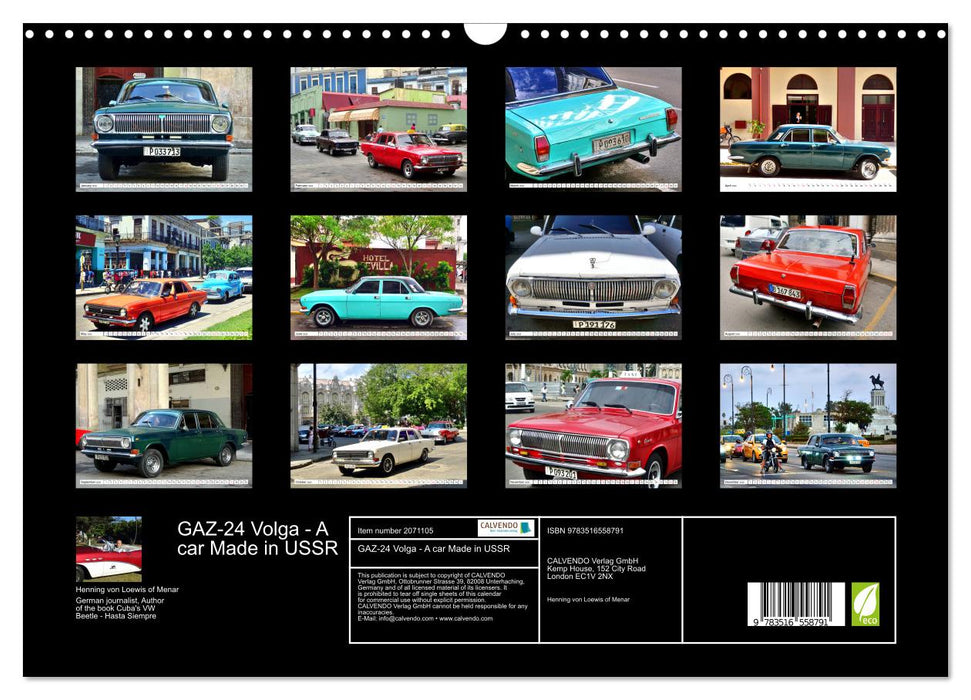 GAZ-24 Volga - A car Made in USSR (CALVENDO Monthly Calendar 2026)