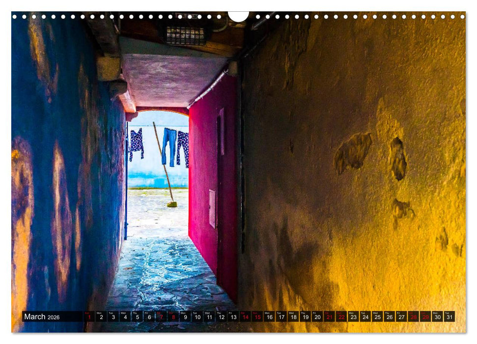Burano - The colourful island (CALVENDO Monthly Calendar 2026)