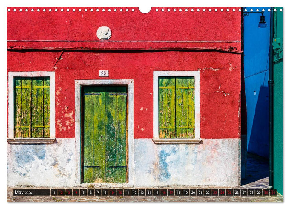 Burano - The colourful island (CALVENDO Monthly Calendar 2026)