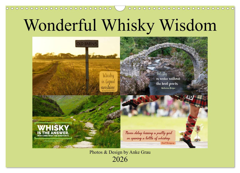 Wonderful Whisky Wisdom (CALVENDO Monthly Calendar 2026)