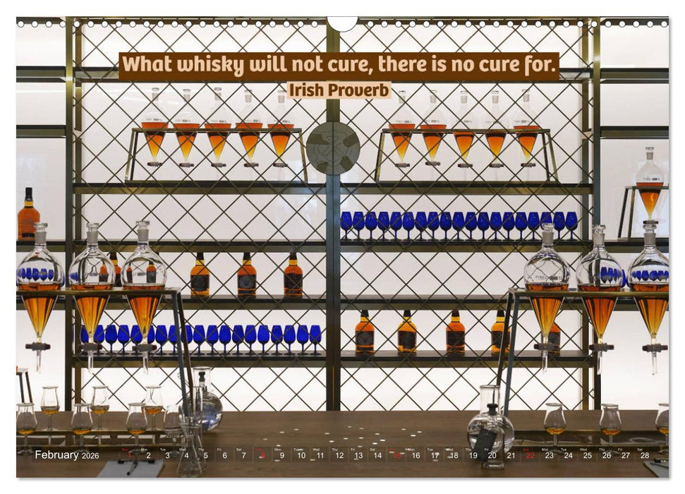Wonderful Whisky Wisdom (CALVENDO Monthly Calendar 2026)