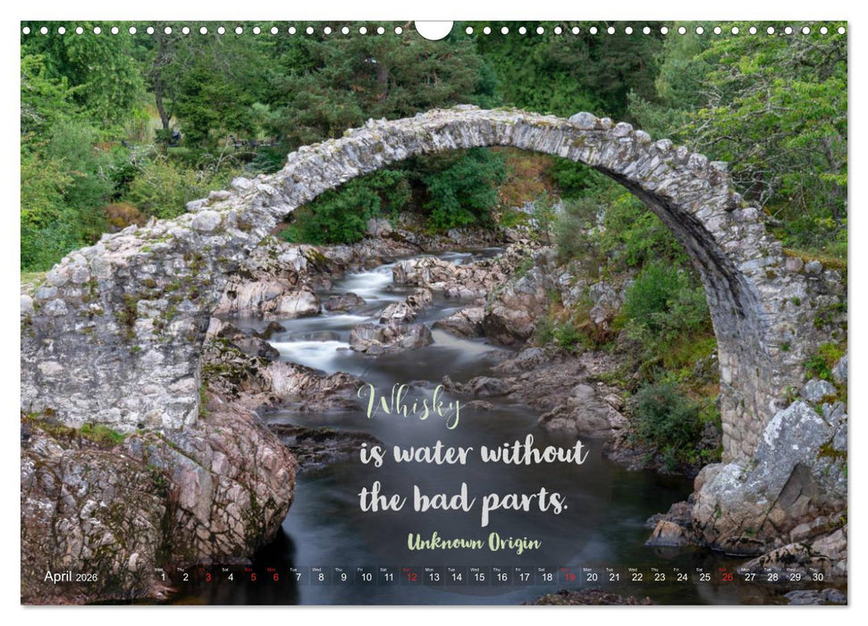 Wonderful Whisky Wisdom (CALVENDO Monthly Calendar 2026)