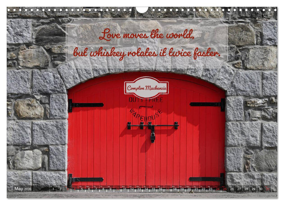 Wonderful Whisky Wisdom (CALVENDO Monthly Calendar 2026)