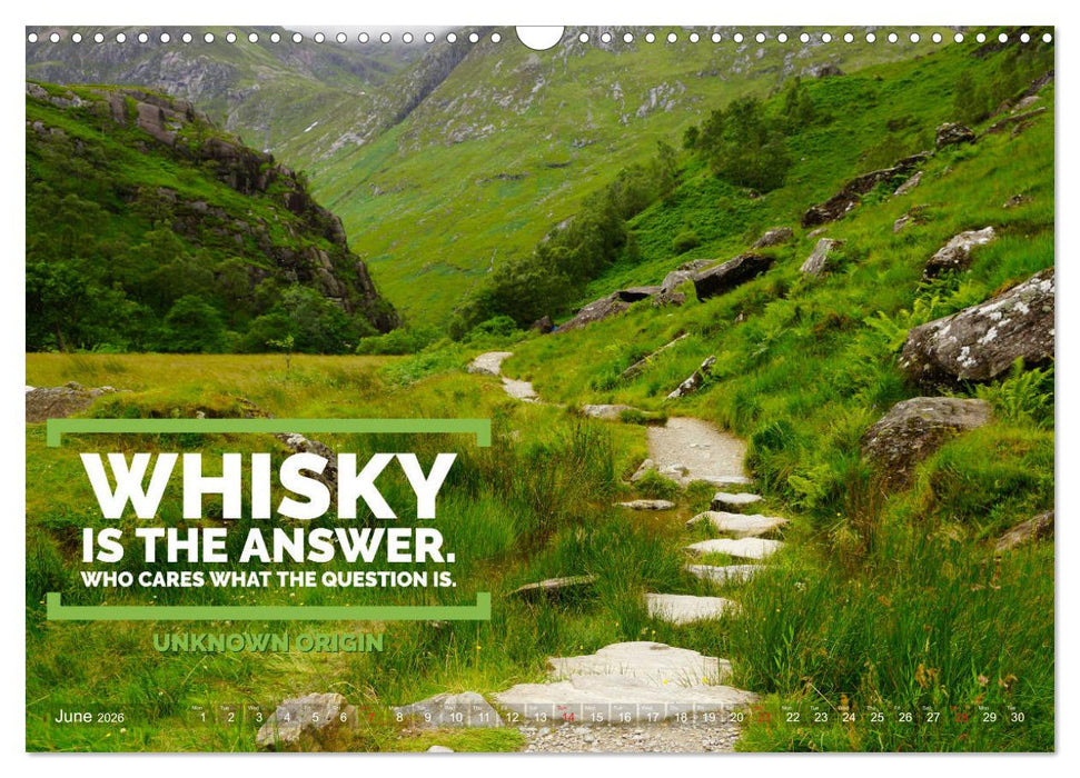 Wonderful Whisky Wisdom (CALVENDO Monthly Calendar 2026)