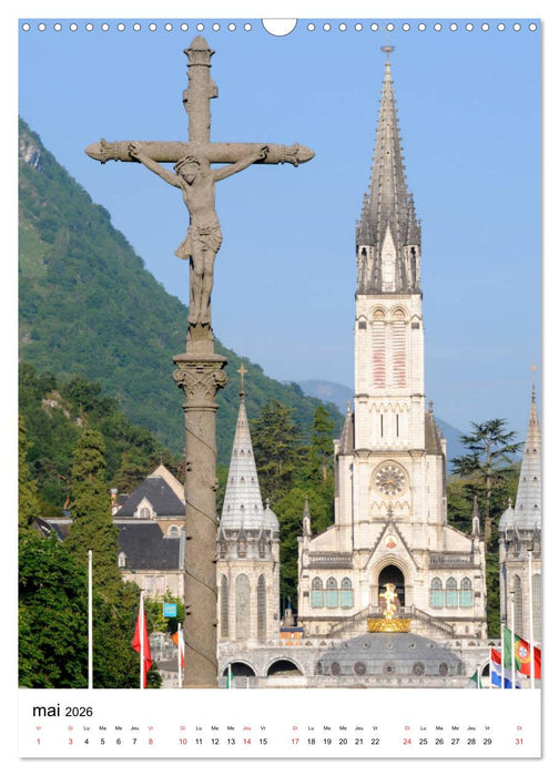LOURDES Patrimoine (CALVENDO Calendrier mensuel 2026)