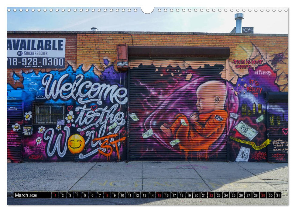 NYC Street Art (CALVENDO Monthly Calendar 2026)