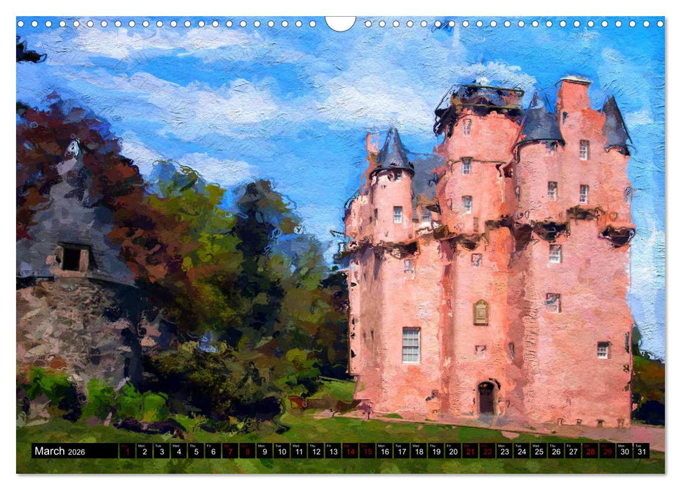 Castles of Scotland (CALVENDO Monthly Calendar 2026)