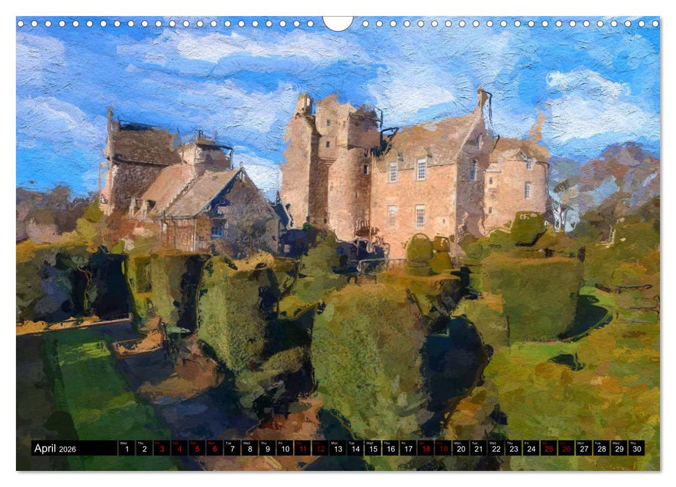 Castles of Scotland (CALVENDO Monthly Calendar 2026)