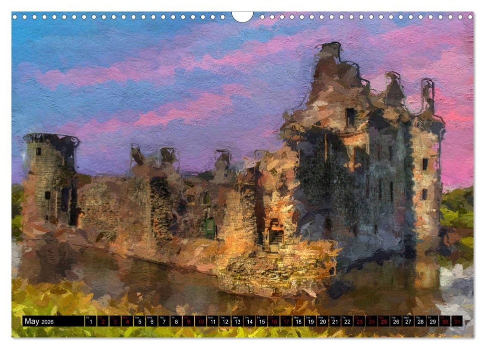 Castles of Scotland (CALVENDO Monthly Calendar 2026)