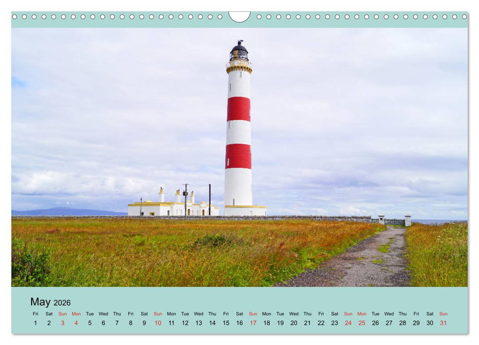 Scottish Lighthouses - beacons along the coast of Scotland (CALVENDO Monthly Calendar 2026)