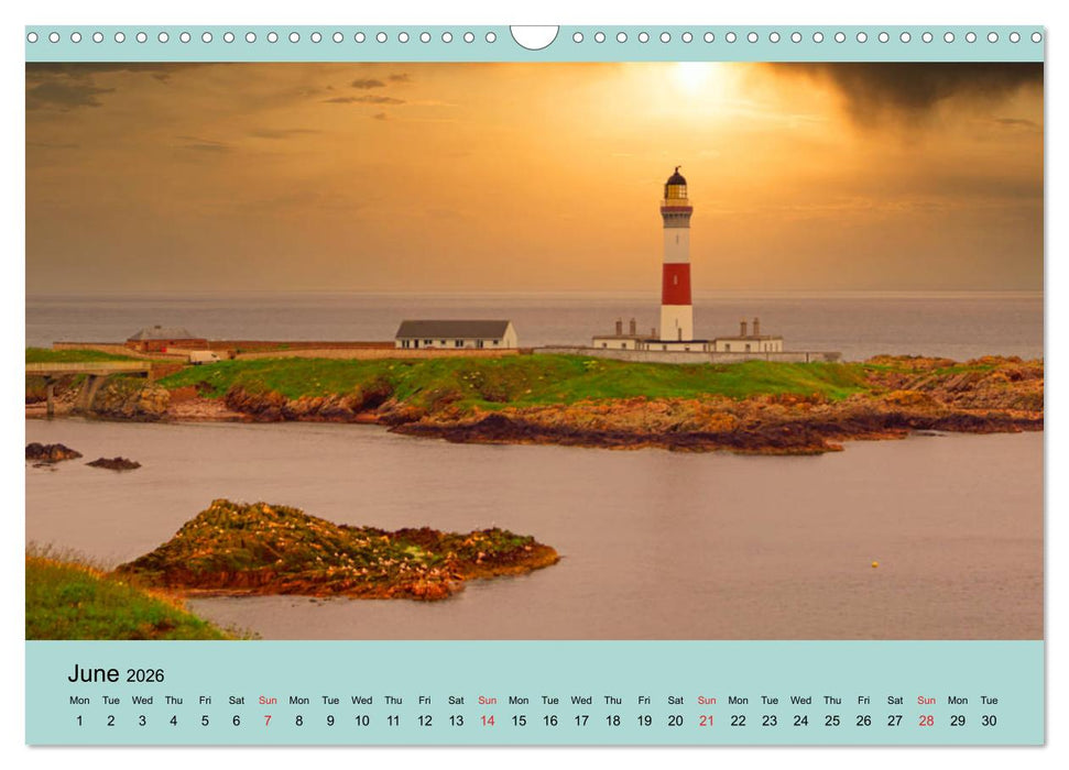 Scottish Lighthouses - beacons along the coast of Scotland (CALVENDO Monthly Calendar 2026)