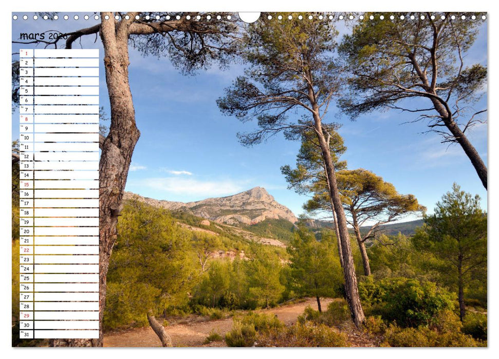 La Montagne Sainte-Victoire – dans les pas de Cézanne (CALVENDO Calendrier mensuel 2026)