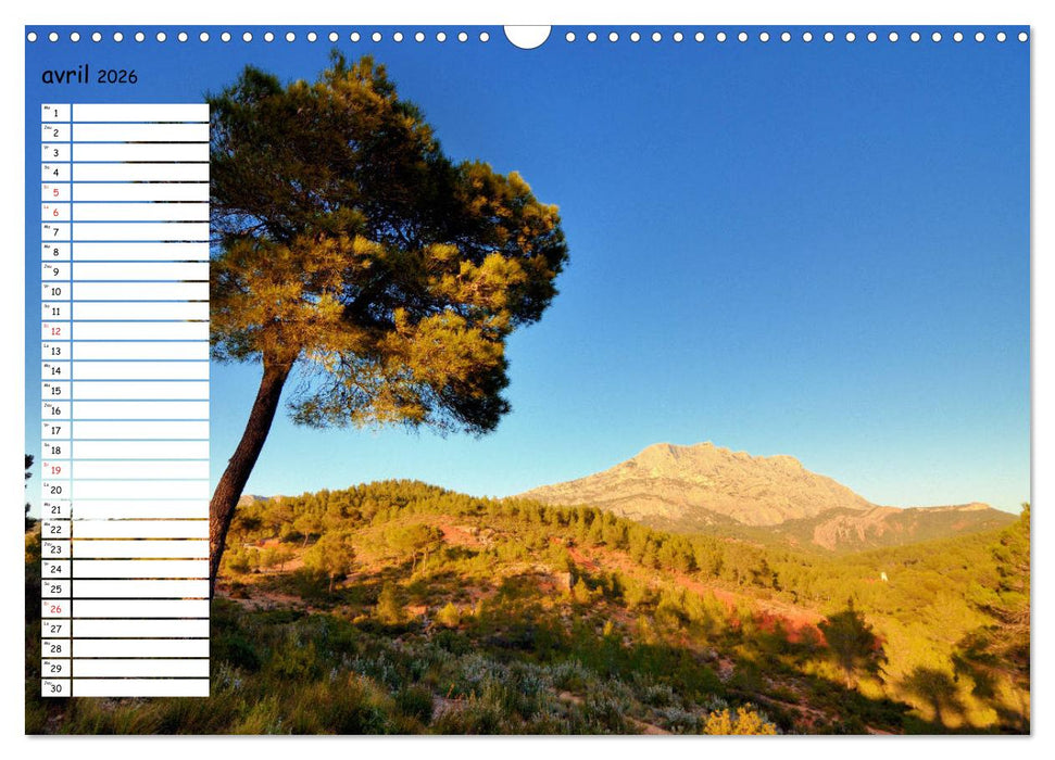 La Montagne Sainte-Victoire – dans les pas de Cézanne (CALVENDO Calendrier mensuel 2026)