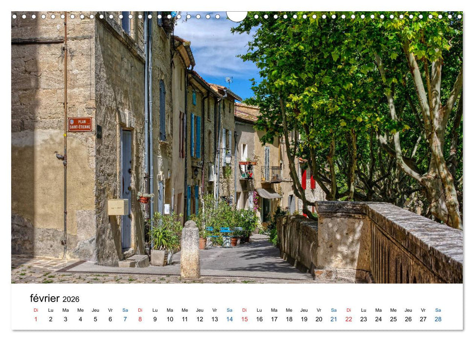 Uzès - charmante petite ville du Gard (CALVENDO Calendrier mensuel 2026)