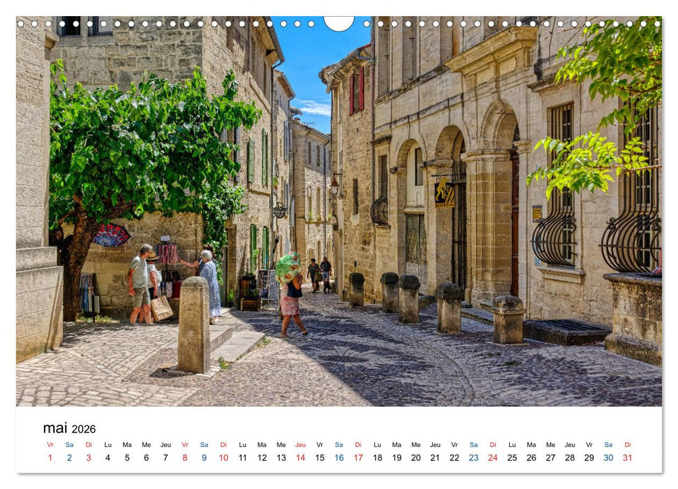 Uzès - charmante petite ville du Gard (CALVENDO Calendrier mensuel 2026)