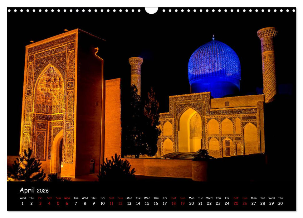 Uzbekistan Land of 1001 nights (CALVENDO Monthly Calendar 2026)