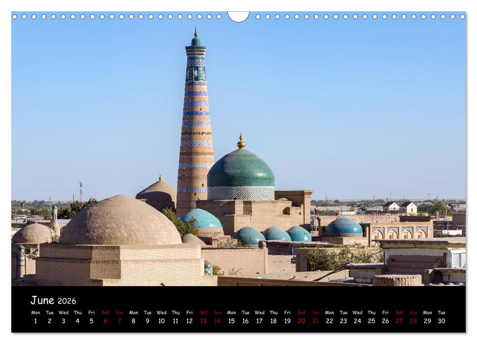 Uzbekistan Land of 1001 nights (CALVENDO Monthly Calendar 2026)