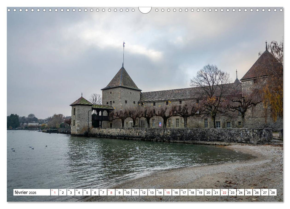 Entre France et Suisse, le lac Léman (CALVENDO Calendrier mensuel 2026)