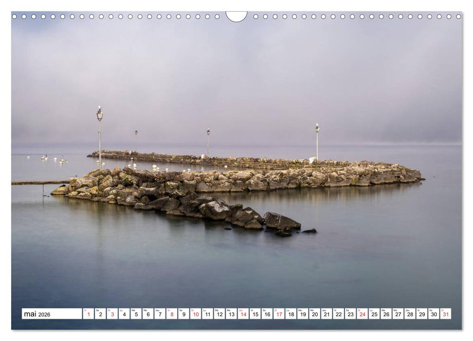 Entre France et Suisse, le lac Léman (CALVENDO Calendrier mensuel 2026)
