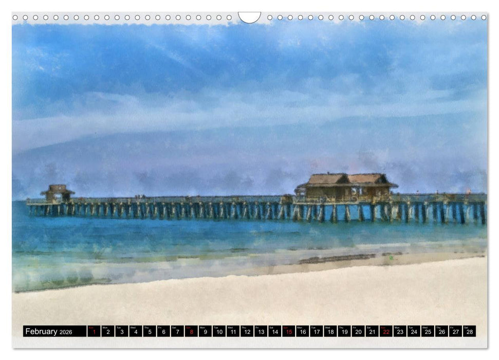 Beautiful Beaches Of Naples (CALVENDO Monthly Calendar 2026)