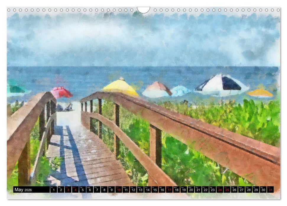 Beautiful Beaches Of Naples (CALVENDO Monthly Calendar 2026)