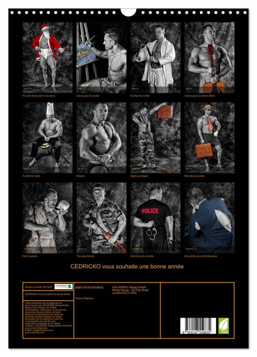 CEDRICKO vous souhaite une bonne année (CALVENDO Calendrier mensuel 2026)