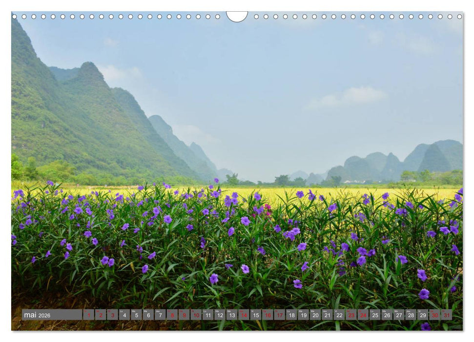 RIVIÈRE YULONG (CALVENDO Calendrier mensuel 2026)