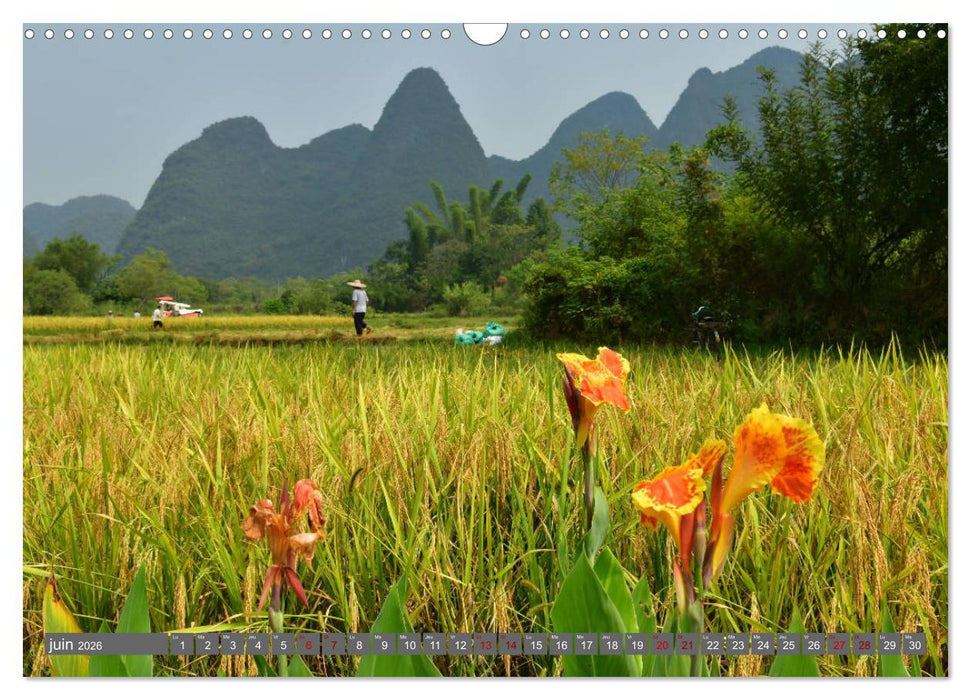 RIVIÈRE YULONG (CALVENDO Calendrier mensuel 2026)