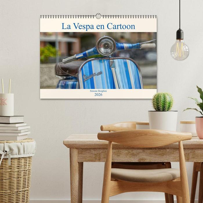 La Vespa en Cartoon (CALVENDO Calendrier mensuel 2026)