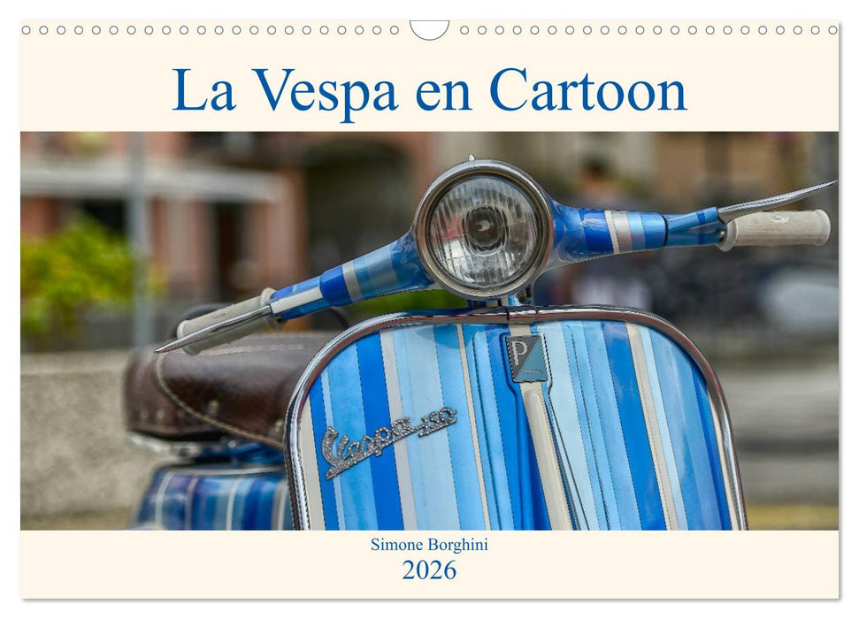 La Vespa en Cartoon (CALVENDO Calendrier mensuel 2026)