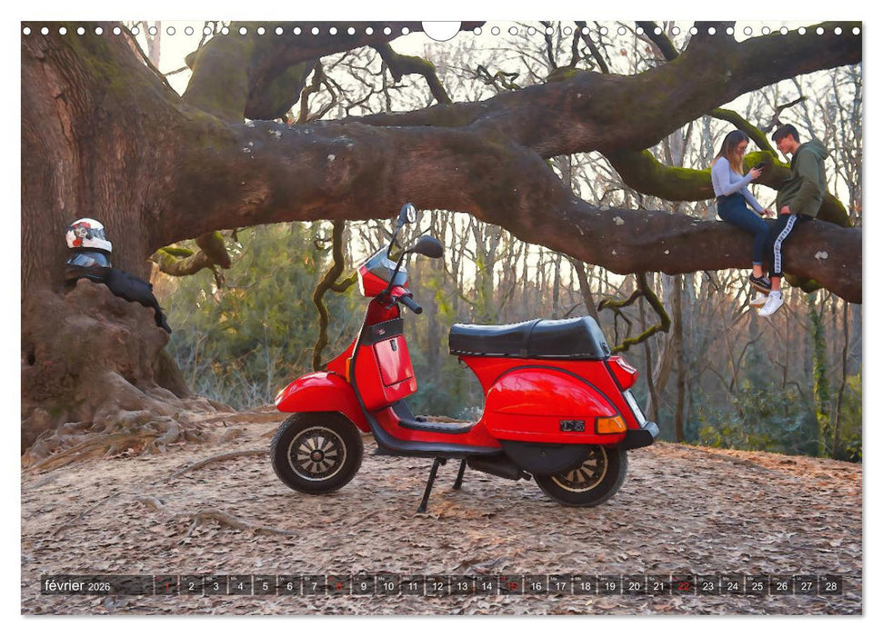 La Vespa en Cartoon (CALVENDO Calendrier mensuel 2026)