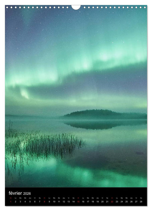 Aurora Borealis en Scandinavie (CALVENDO Calendrier mensuel 2026)