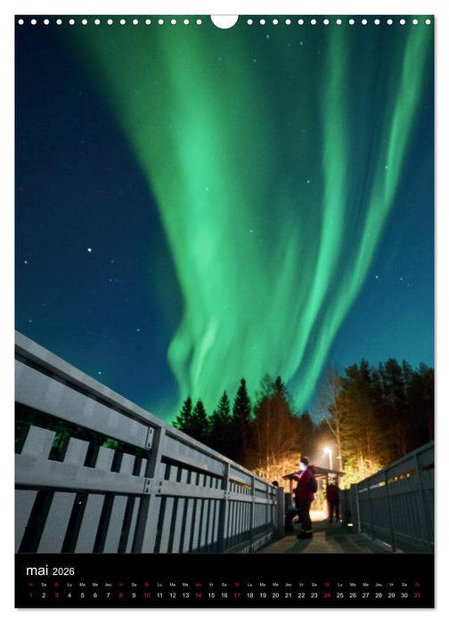 Aurora Borealis en Scandinavie (CALVENDO Calendrier mensuel 2026)