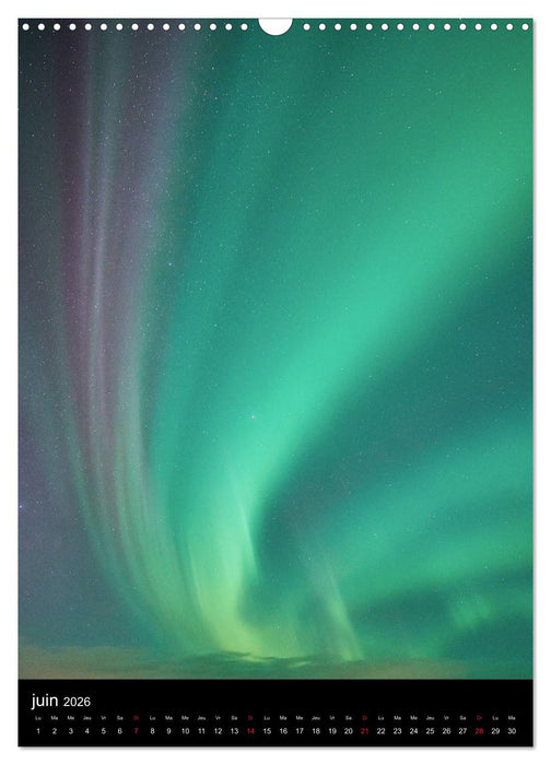 Aurora Borealis en Scandinavie (CALVENDO Calendrier mensuel 2026)