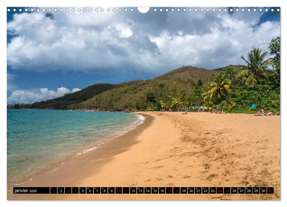 Guadeloupe (CALVENDO Calendrier mensuel 2026)