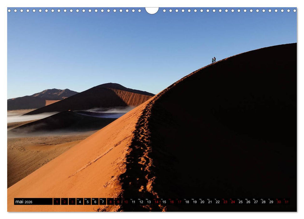 Namibie Rouge et Or (CALVENDO Calendrier mensuel 2026)