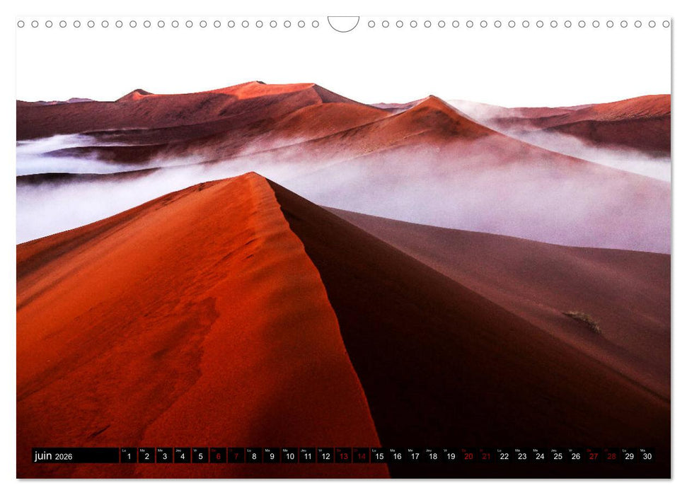 Namibie Rouge et Or (CALVENDO Calendrier mensuel 2026)