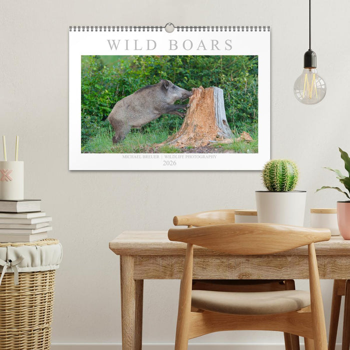 Wild Boars (CALVENDO Monthly Calendar 2026)