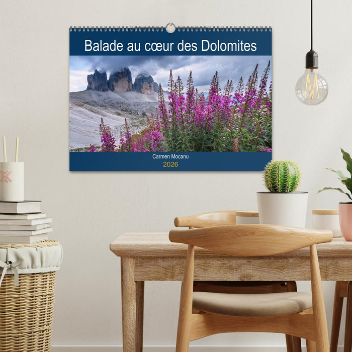 Balade au cœur des Dolomites (CALVENDO Calendrier mensuel 2026)