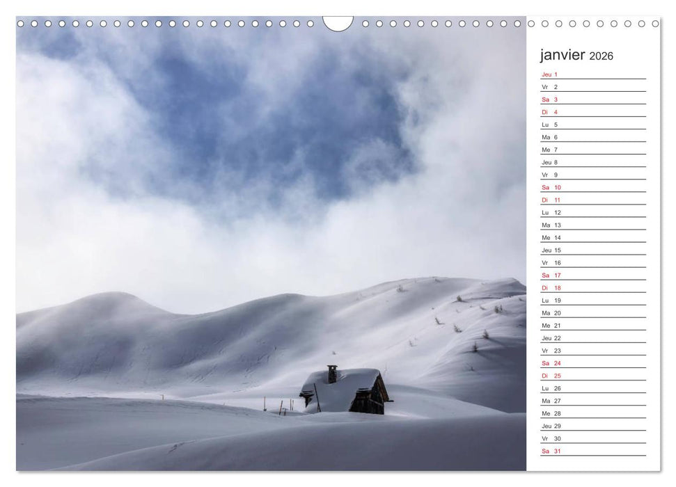 Balade au cœur des Dolomites (CALVENDO Calendrier mensuel 2026)